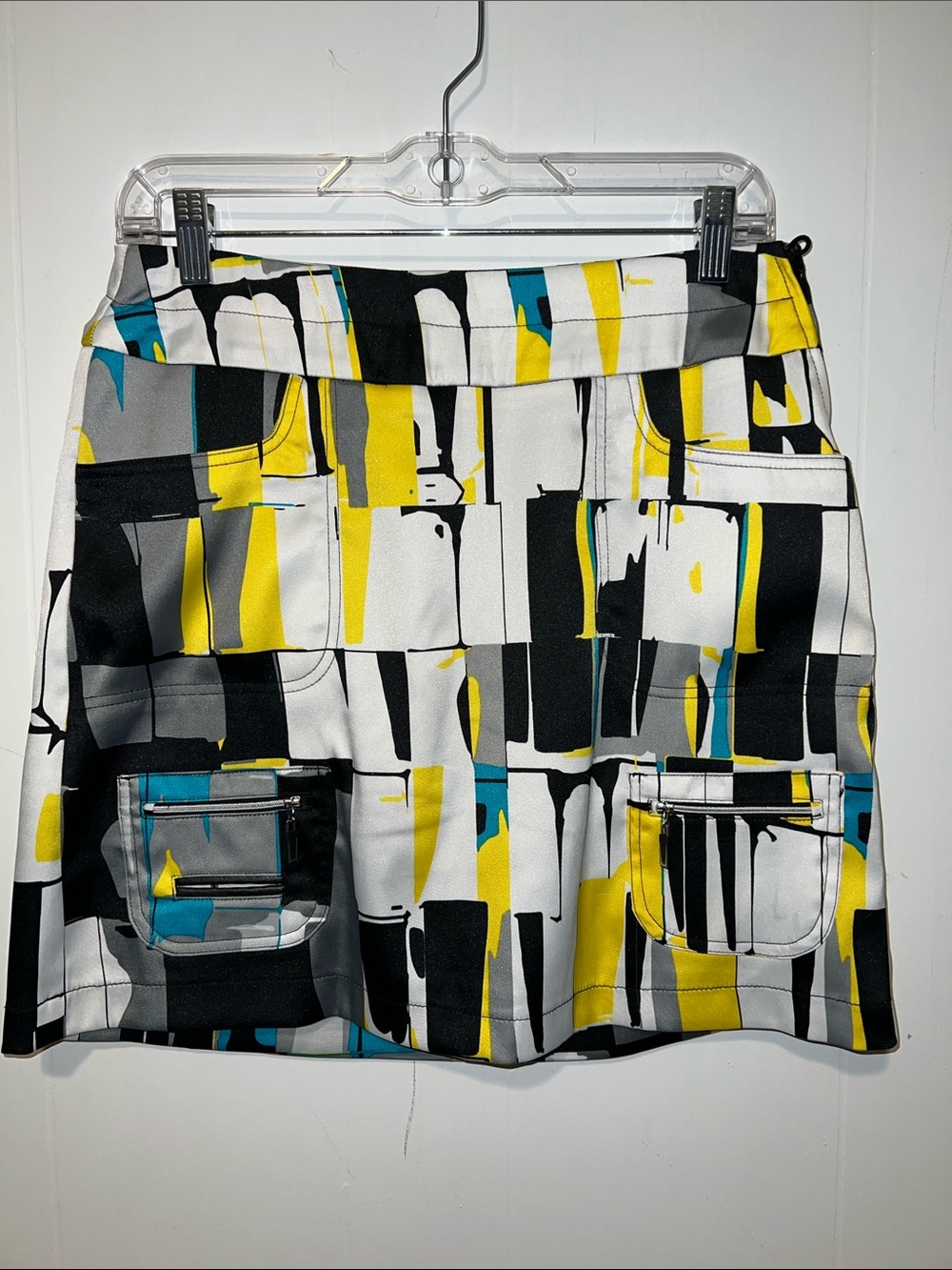 Jamie Sadock Abstract Block Print Mini Skort Multicolor Size 4 0918262